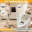 Cordless Electric Mop for Dewalt 20V Battery (NO Battery), 2 in 1 Electric Spin Mop & Electric Floor Scrubber Machine with LED Light & Water Spray,800 RPM Electric Mops for Floor
