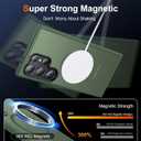 Meifigno Magic Mag Series for Samsung Galaxy S24 Ultra Case 6.8", [ MagSafe-Compatible & MIL-Grade Protection ][Translucent Matte Back & Textured Sides ], Magnetic for Galaxy S24 Ultra Case,Green