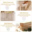 IKALIFE Large Wooden Baby Storage Playpen - Adjustable Play Yard for Babies and Toddlers, Baby Fence Activity Center with Locking Gate, 4 Toy Storage Cases Portable Play Pen 9+3 Panels 47.24”×70.86”