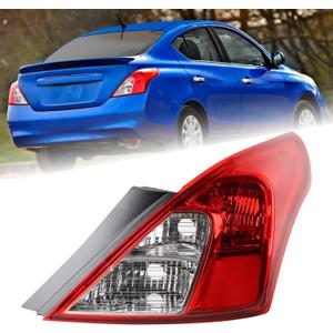 RH USA Type W/Side Light Tail Light Assembly Fit for 2012-2019 Nissan Versa Sedan Rear Lamp Right Passenger Side Rear Lights Without Bulbs 265503AN0A NI2801194