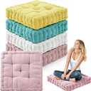 Jerify Floor Pillow Cushions Large Round Square Large Meditation Floor Pillow for Classroom Adult Meditation Picnic Party Seating Learning Daycare School(Square,Mixed Pink,4 Pcs), Square 20 x 20