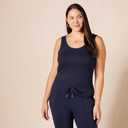 Amazon Essentials Womens Slim-Fit Tank Top (XX-Large, Navy/Yellow)