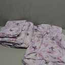 Paisley Floral Bed Sheets Queen Set, Purple Flower Printed Sheets for Queen Size Bed, Microfiber Fitted Sheet with 15" Deep Pocket and Corner Straps, Butterfly Patterned Sheet & Pillowcase Sets