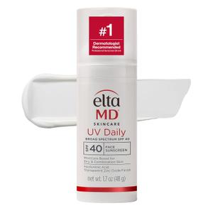 2 x EltaMD UV Daily SPF 40 Face Sunscreen Moisturizer with Zinc Oxide, Daily Face Moisturizer with SPF, Sunscreen for Dry Skin
