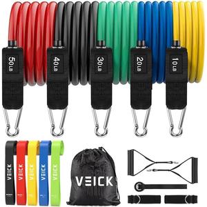 VEICK Resistance Bands, Exercise Bands, Workout Bands, Resistance Bands for Working Out with Handles for Men and Women, Exercising Bands for Fitness Weights Work Out at Home (Colorful)