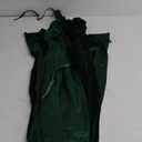 Unisex Adult Black Witch Cape Full Length Hooded Robe Cloak Halloween Dress Up Parties (Green-1)