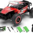 RACENT Remote Control Cars for Boys - 1:16 Scale 20kph Fast RC Truck All Terrain Off-Road Monster Truck Toy for Kids & Adults with 2 Rechargeable Batteries (Red)