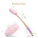 AmazerBath Lotion Applicator for Back, Feet, 4 Replaceable Pads with Long Handle, Back Sunscreen Applicator for Elderly, Women, Apply Cream Medicine Skin Cream Moisturizer Sunscreen Tanner, Pink