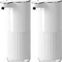 2Pack Automatic Soap Dispenser, Touchless Foaming Soap Dispenser Bathroom,Upgrade Hand & Dish Electric Dispenser 4-Level Adjustable Waterproof Wall Mount Kitchen Auto Soap Pump for Thin & Thick Liquid