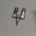 FIXSMITH Air Hose Connector- 2 Way Air Hose Splitter, 1/ 4 In NPT, Air Compressor Accessories Fittings, Swivel 360 Degrees Connectors