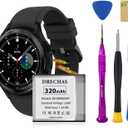 [320mAh] EB-BR880ABY Battery for Samsung Galaxy Watch 4 Classic SM-R880 SM-R885 (42mm)/Galaxy Watch 4 SM-R860 SM-R865 (40mm) with Repair Tool Kits