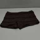 RoseSeek Women's Lace Frill Layered Mini Shorts Elastic Waist Low Rise Skinny Y2K Shorts (Brown) XS