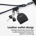 Cell Phone Lanyard Crossbody,Anti Theft Phone Strap,with Steel Wire & Lock,Clip and Go Strap for Phone with Wallet Crossbody,Travel Essentials,Commuting,Daily Convenience,Black