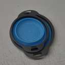 Strainers Set of 2 - Collapsible Silicone Colanders For Easy Storage by Comfify - Use with Pasta & Veggies or as a Fruit or Berry Bowl with Strainer - Irreplaceable for Campers - Blue