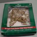 Kurt Adler 20-Light Gold Rattan Star Treetop