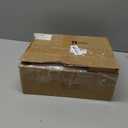 Meanplan 6 Pcs 3.5'' Christmas Ceramic Plant Pots with Drainage Holes and 6 Pcs Bamboo Trays Succulent Planters Cactus Pot for Indoor Outdoor Plants Holiday Christmas Home Office Decor