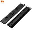 1 Pairs Ball Bearing Drawer Slides, Furniture Drawer Slides 3 Folds Extension Soft Close Guide Rail for Dresser, Cabinet, Kitchen(12in)