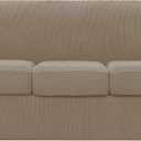 3-Seater Sofa Cover with 3 Separate Cushion Covers, Stretch Sofa Slipcover Replacement Furniture Protector (Sofa, Sand)