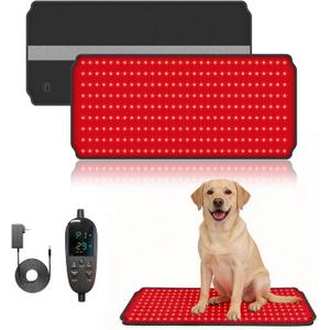 29.5"*13.8" Red Light Therapy Pad for Dogs Body, 270 LEDs Redlight Therapy Wrap with Timer, Heating Mat Products with Band for Back Belly Leg Knee Thigh, Gifts for Men, Women, Pets Dog