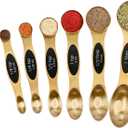 Magnetic Measuring Spoons Set Stainless Steel with Leveler, Stackable Metal Tablespoon Measure Spoon for Baking, Measuring Cups and Spoon Set Kitchen Gadgets Apartment Essentials Fits
