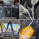AULDEY Dog Car Seat Cover, Waterproof with Mesh Window and Storage Pocket, Durable Scratchproof Nonslip Dog Car Hammock with Universal Size Fits for Cars/Trucks/SUV