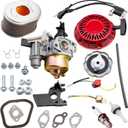 Ruma Adjustable Carburetor Recoil Starter Assembly Tune up kit for Honda GX120 GX160 GX200 4HP 5.5HP 6.5HP Engine