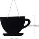 BESPORTBLE Hang-Style Blackboard Message Board - Mini Chalkboard for Home Decor Easy to Hang with Lanyard Ideal for Notifications and Graffiti Art 11.8 X 7.9 X 0.4 Inches