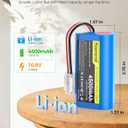 10.8V 4.5Ah Lithium Replacement Battery for Shark Vacuum Battery 10.8V XBT1106N SV1110 SV1110N SV11O6N SV1106N SV116N Freestyle Navigator Cordless Stick Cleaner