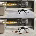 BesWin Office Chair Mat for Carpet, 36" x 48" Heavy Duty Hard Material Computer Chair Mat, Slip Resistant Under Desk Carpeted Floor Protector Mat for Office Chair, Smooth Glide, Ship Flat