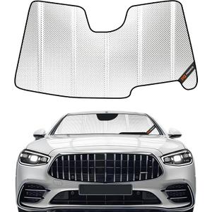 Pigenius Windshield Sun Shade for Mercedes-Benz S-Class 2021-2025, Reflective Aluminum Film Front Window Sunshade-B