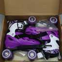 METROLLER Roller Skates for Girls and Boys Teens, Adjustable 4 Sizes for Kids Toddler Rollerskates with Light up Wheels, for Youth Women and Men, Purple, Medium-Big Kid (1-4 US)