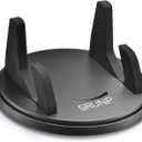 SRUNP Car Phone Mount with Three-Point Support for Car Dashboard, 360 Degree Rotatable Washable Cell Phone Holder for Car Compatible Smartphones and GPS Devices (Round, Black)