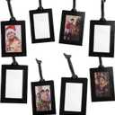 Klikel Hanging Picture Frame Ornaments - Set of 8, 2x3 Black Hanging Photo Frame (Vertical)