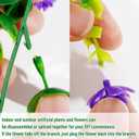 Artificial Hanging Flowers, 3 Pcs Fake Hanging Plants Artificial Vines for Outdoors, Fake Ivy Vine UV Resistant No Fade Faux Plants for Indoor Outside Garden Patio Yard Greenery Decoration (Dark Red)