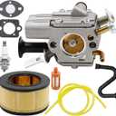 Carburetor Carb + Air Filter Replacement for Stihl MS291 MS261 MS271C MS291C Chainsaw Replacement for Zama Carb C1Q-S252 with Tune Up Maintenance Service Gaskets Kit