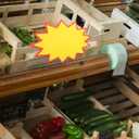 STOBOK 30 Sheets Explosive Price Tag Stickers 9.64X7.08In Fluorescent Yellow Star Burst Writable Self-Adhesive Labels for Retail Store Sale and Event Promotion