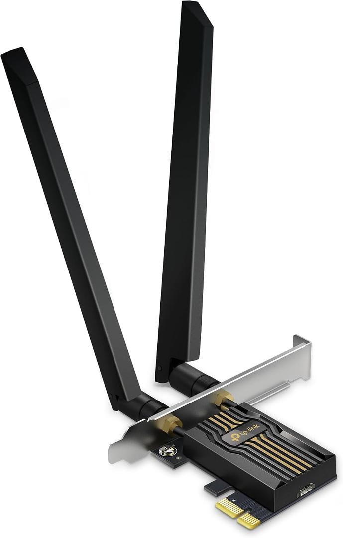TP-Link WiFi 7 BE9300 PCIe WiFi Card Archer TBE552E| Tri-Band Network Card for Desktop PC| Bluetooth 5.4 | High-Gain Antenna | MLO, WPA3| Supports AMD/Intel Motherboard| Not Compatible w/Windows 10