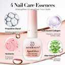 2 x AZUREBEAUTY Light Coral Orange Nail Polish, Burgundy Natural Quick Dry Nail Strengthening Glossy Finish for DIY Manicure & Nail Art, Salon Quality