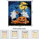 pinata Halloween Shower Curtain for Bathroom, Halloween Bathroom Decor, Ghost Shower Curtain Pumpkins Bath Curtains with Hooks 72x78
