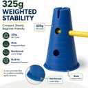 Dog Agility Equipment, 12-Inch Hurdle Set, 11.5 oz Weighted Cones