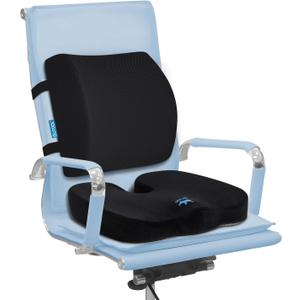 QUTOOL Lumbar Support Pillow and Seat Cushion for Office Chair QUTOOL Lumbar Support Pillow and Seat Cushion for Office Chair