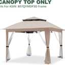 Beige Gazebo Replacement Cover Compatible with SUNJOY 11x11 Pop Up Gazebo Frame