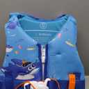 Toddler Swim Vest, Toddler Life Jacket 20-80 lbs Boys & Girls, Kids Floaties Swimming Jackets for 1 2 3 4 5 6 7 Years with Detachable Head Support &Grab Handle, Blu, Shark