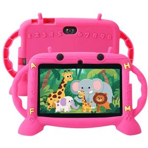 MengDash Kids Tablet, Android 11 Tablet for Kids 7 inch 2-10, Educational Learning Toddler Tablet, Touch Screen 3GB RAM+32GB ROM Storage, Google Play YouTube, Baby Girl boy Present (Red)