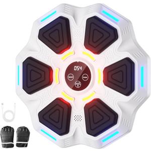 Music Boxing Machine, Music Punching Machine, Musical Boxing Machine with Gloves, Wall Punching Pad for Boxing Musicn, Music Boxing Machine for Adults, Kids, Women, Gift for Kid