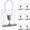 Sunnymove 24 Pcs Knight Transparent PVC Bag Medieval Theme Party Decorations Castle Favor Boxes for Gifts Birthday Parties, Medieval Theme Birthday Supplies Decoration
