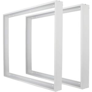 2x2FT Surface Mount Kit, 2 Set Aluminium Surface Mounting Bracket Kit, 2' by 2' Ceiling Mount Frame, for 24"x24" LED Flat Panel Light, Drop Ceiling Troffer Light Fixtures (Pack of 2)