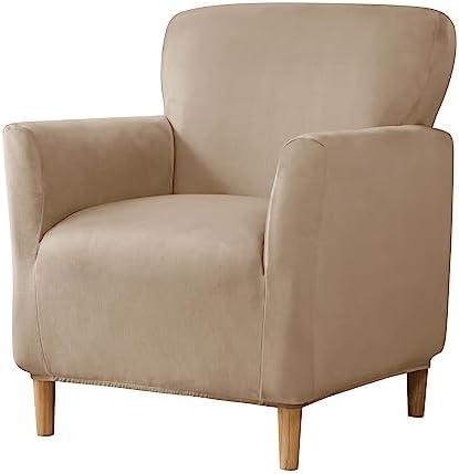 Elehealthy Stretch Chair Covers Banquet Armchair Slipcovers Luxury Velvet Armchair Sofa Covers Chair Slipcover Anti-Slip Furniture Protector for Living Room Friendly for Kids Pets (Camel) Elehealthy Stretch Chair Covers Banquet Armchair Slipcovers Luxury Velvet Armchair Sofa Covers Chair Slipcover Anti-Slip Furniture Protector for Living Room Friendly for Kids Pets (Camel)