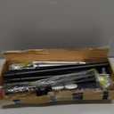 ENJOYBASICS 2 Pack Adjustable Spring Tension Curtain Rods 32 to 66 Inches, Stainless Steel Matte Black Shower Rod No Drilling for Window, Bathroom, Closet, Room Divider, 7/8" Diameter