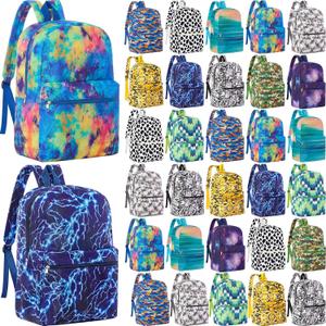 Amylove 36 Pack Bulk School Backpacks for Kids 17 Inch Masculine Color